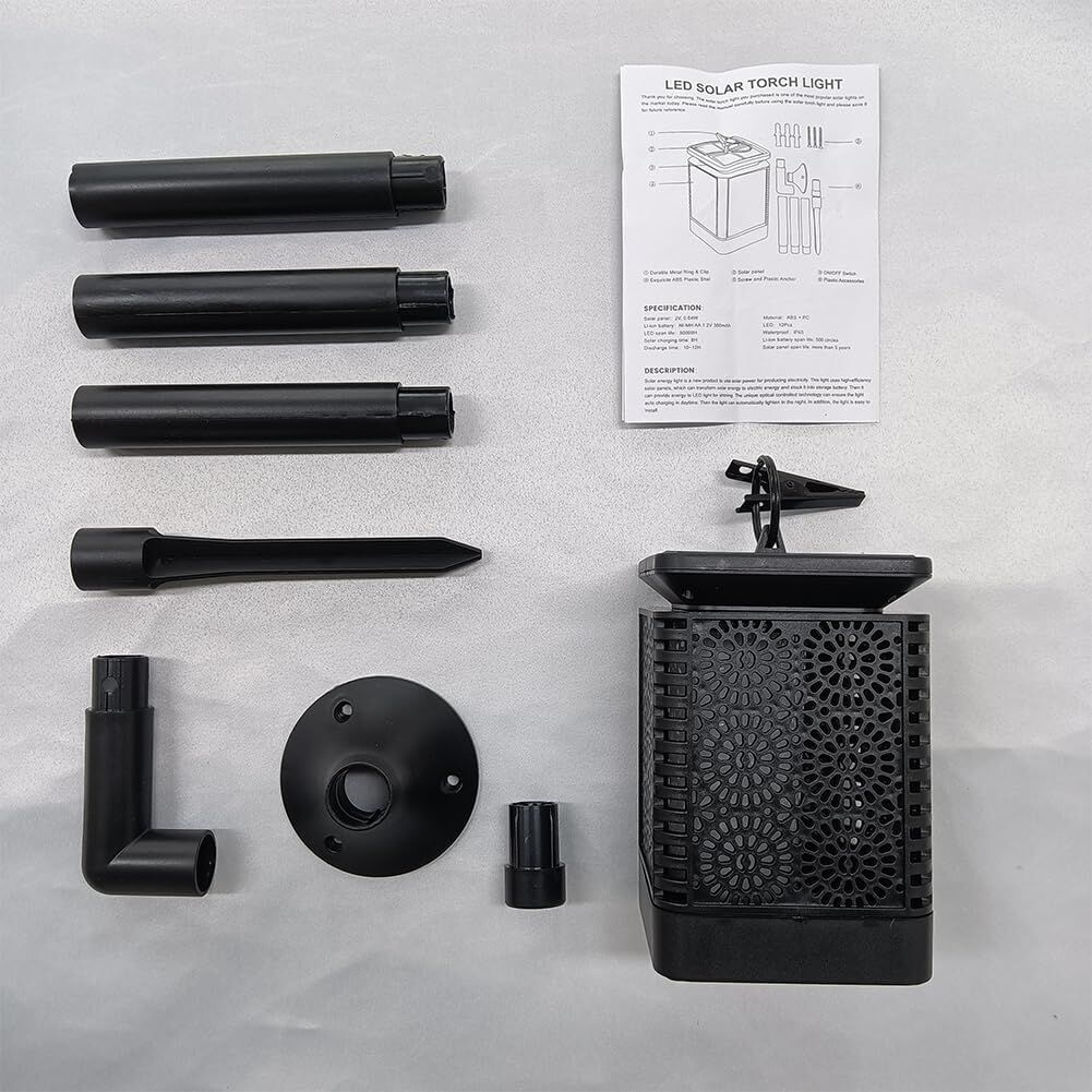 2-Pack Solar Garden Stake Light with Floral Pattern: 12 LED Outdoor Decorative Light with Multiple Mounting Options 9