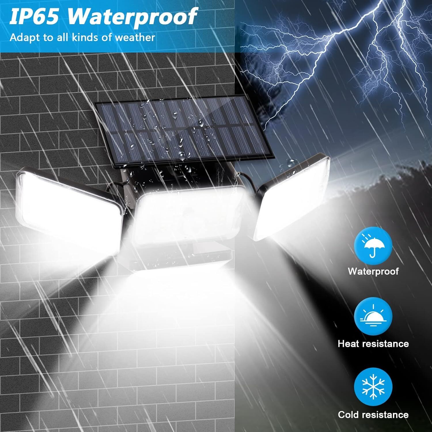 Solar Motion Sensor Outdoor Lights (2-Pack) with 288 LEDs & 2800LM: 270° Wide Angle, IP65 Waterproof, Remote-Controlled for Aussie Yards 5