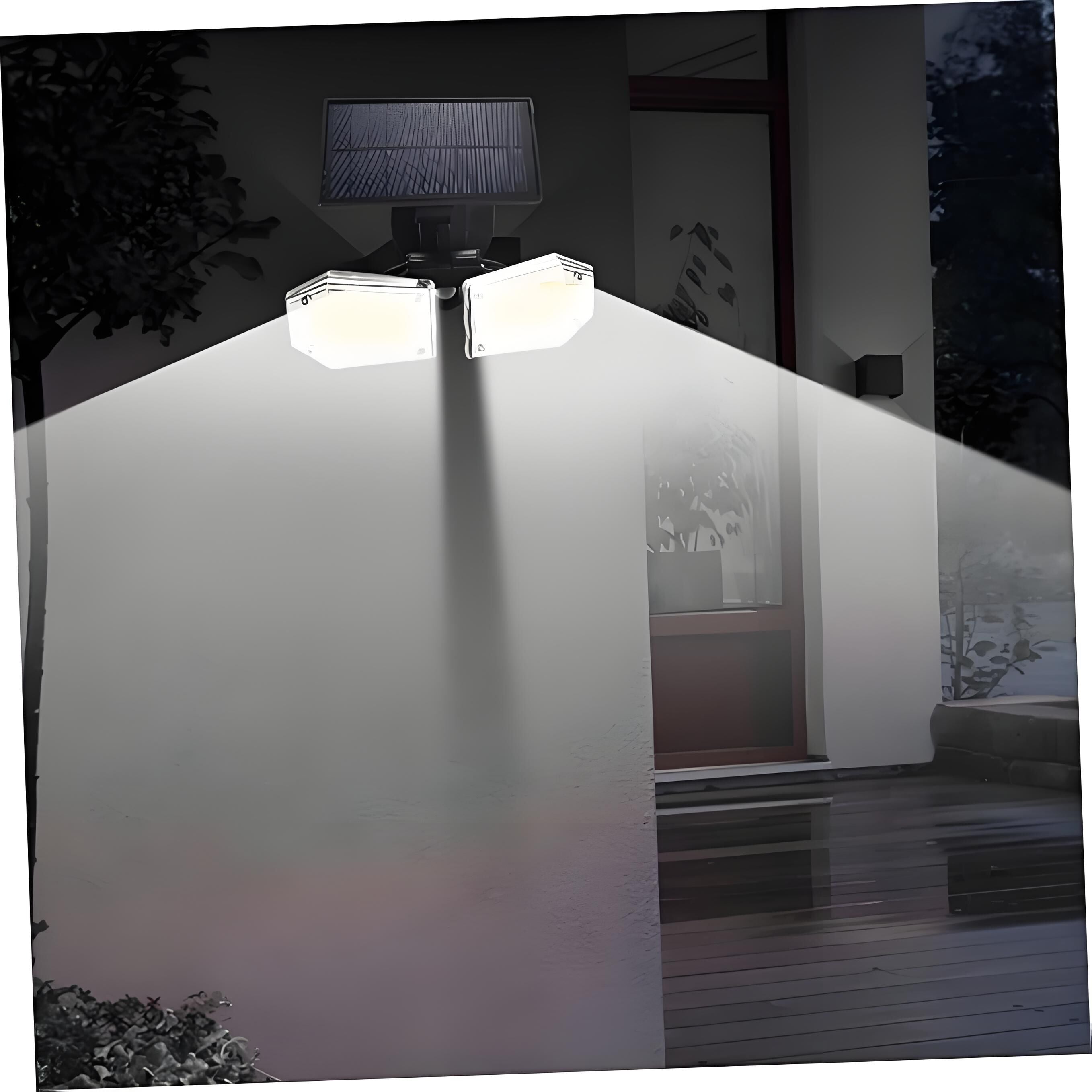 2-Pack Solar Motion Sensor Wall Lights: Double-Head Adjustable Cob LED Outdoor Lights for Garden, Patio & Pathway 3