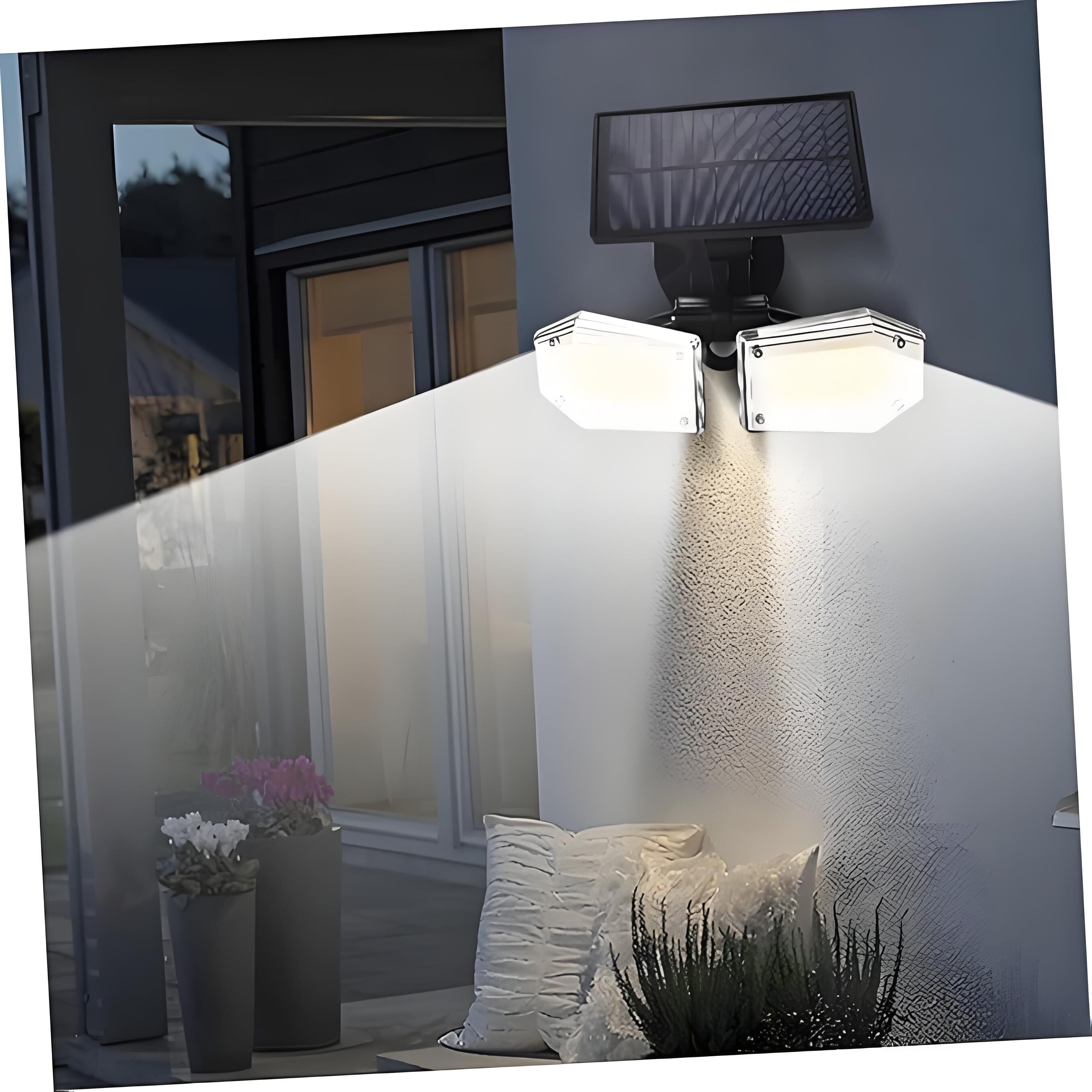 2-Pack Solar Motion Sensor Wall Lights: Double-Head Adjustable Cob LED Outdoor Lights for Garden, Patio & Pathway 5