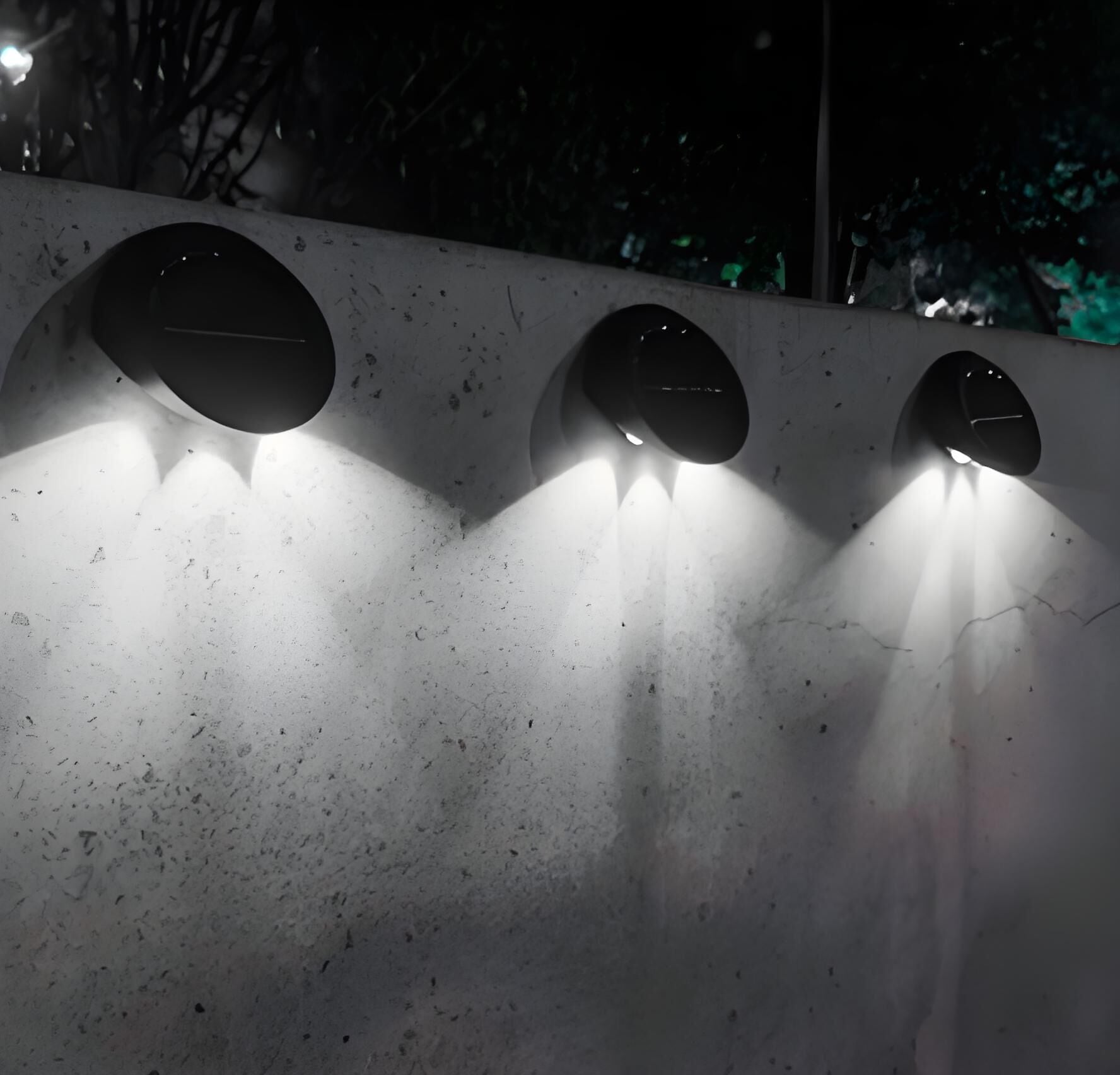 Solar Outdoor Wall Lights (2-Pack): IP44 Waterproof LED Sconces for Garden, Patio & Pathway Lighting（white light） 5