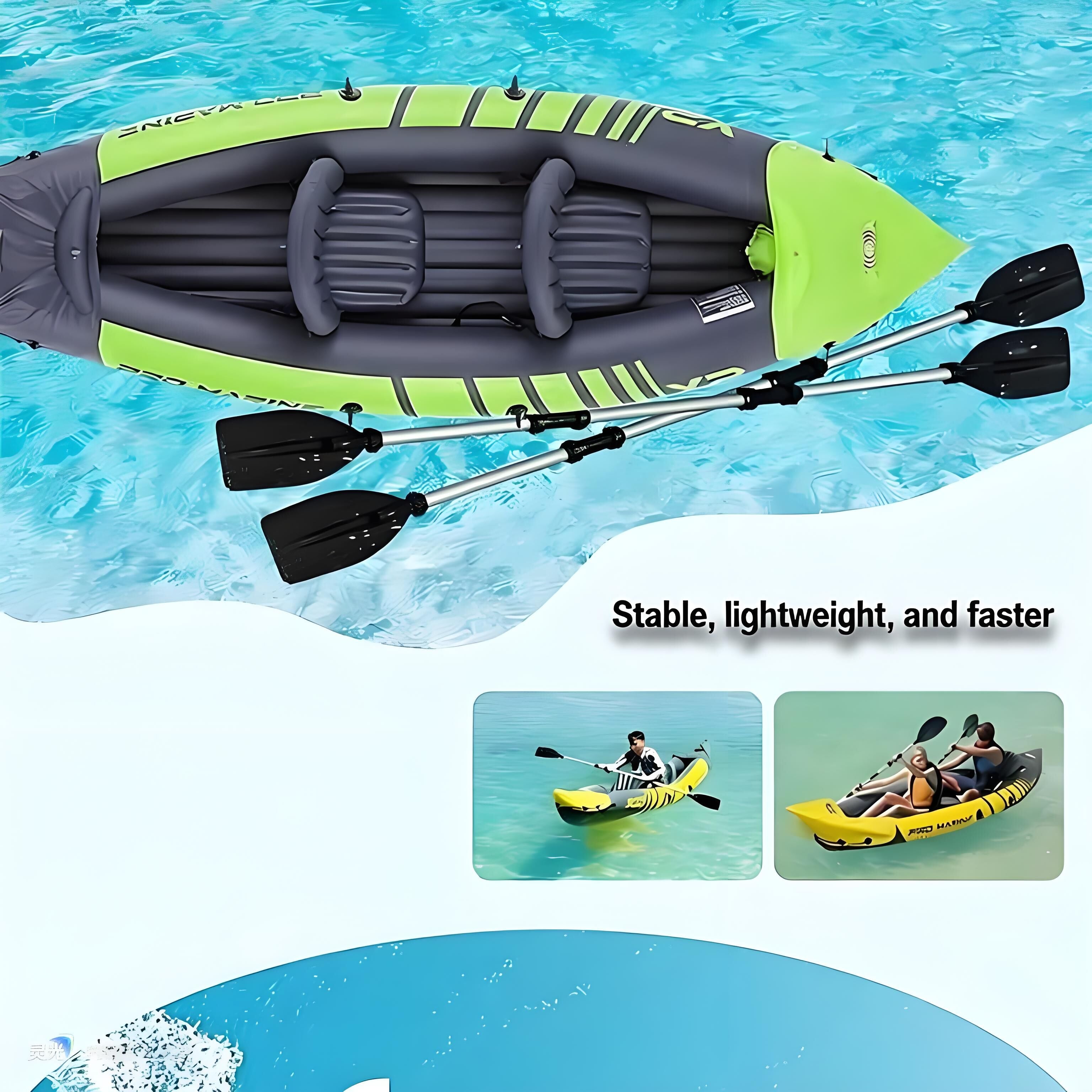 Advanced Elements Inflatable Kayak: 1/2 Person Recreational Convertible (Yellow) – Tandem/Solo Paddling with Durable PVC Hull 6