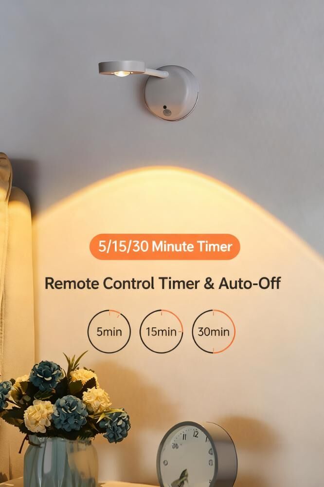 Wireless Smart LED Wall Light: Rechargeable, Motion-Sensor & Remote-Controlled, No-Drill Mount for Home Decor & Task Lighting 3
