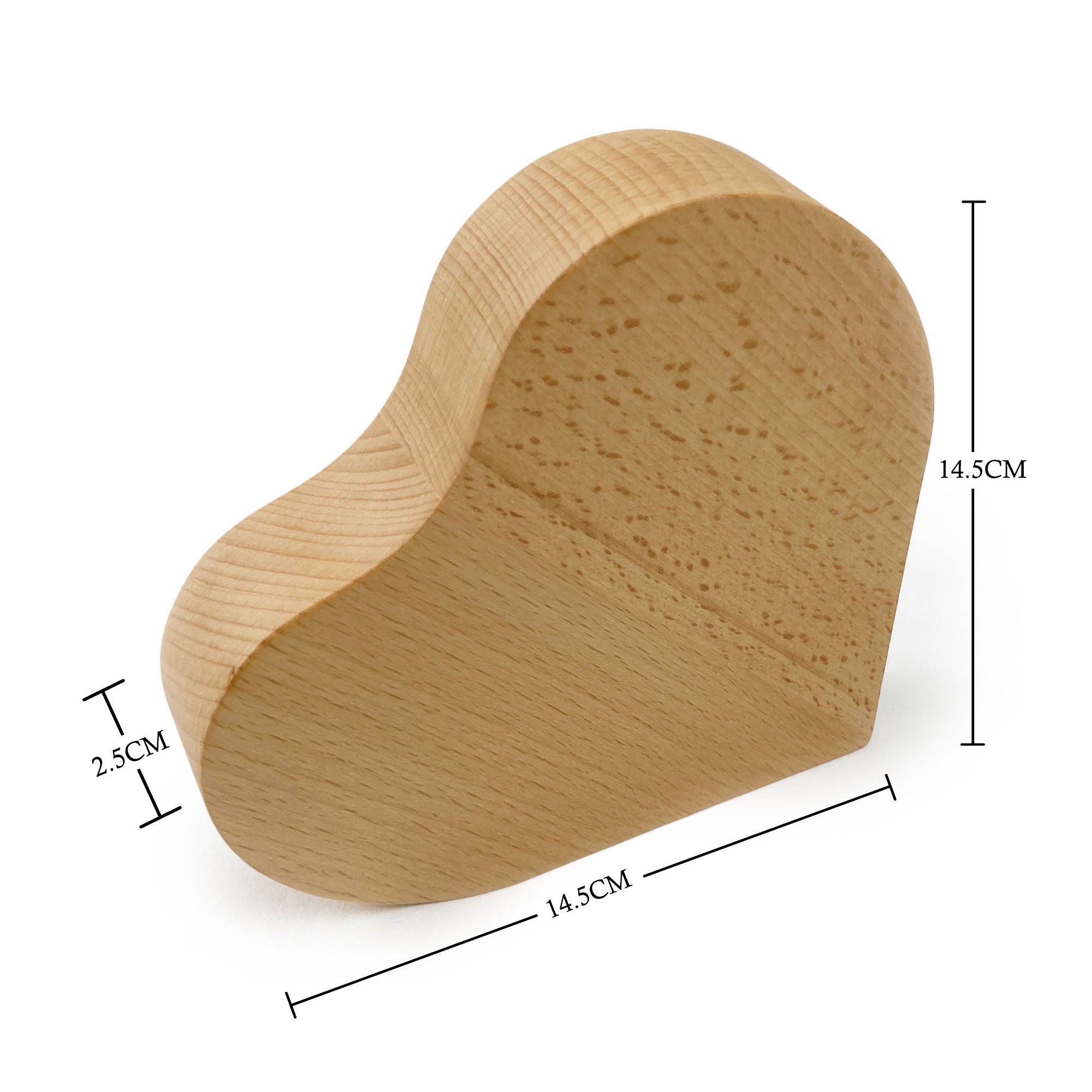 Solid Wooden Heart Gift Perfect for Engraving or Trophy Business