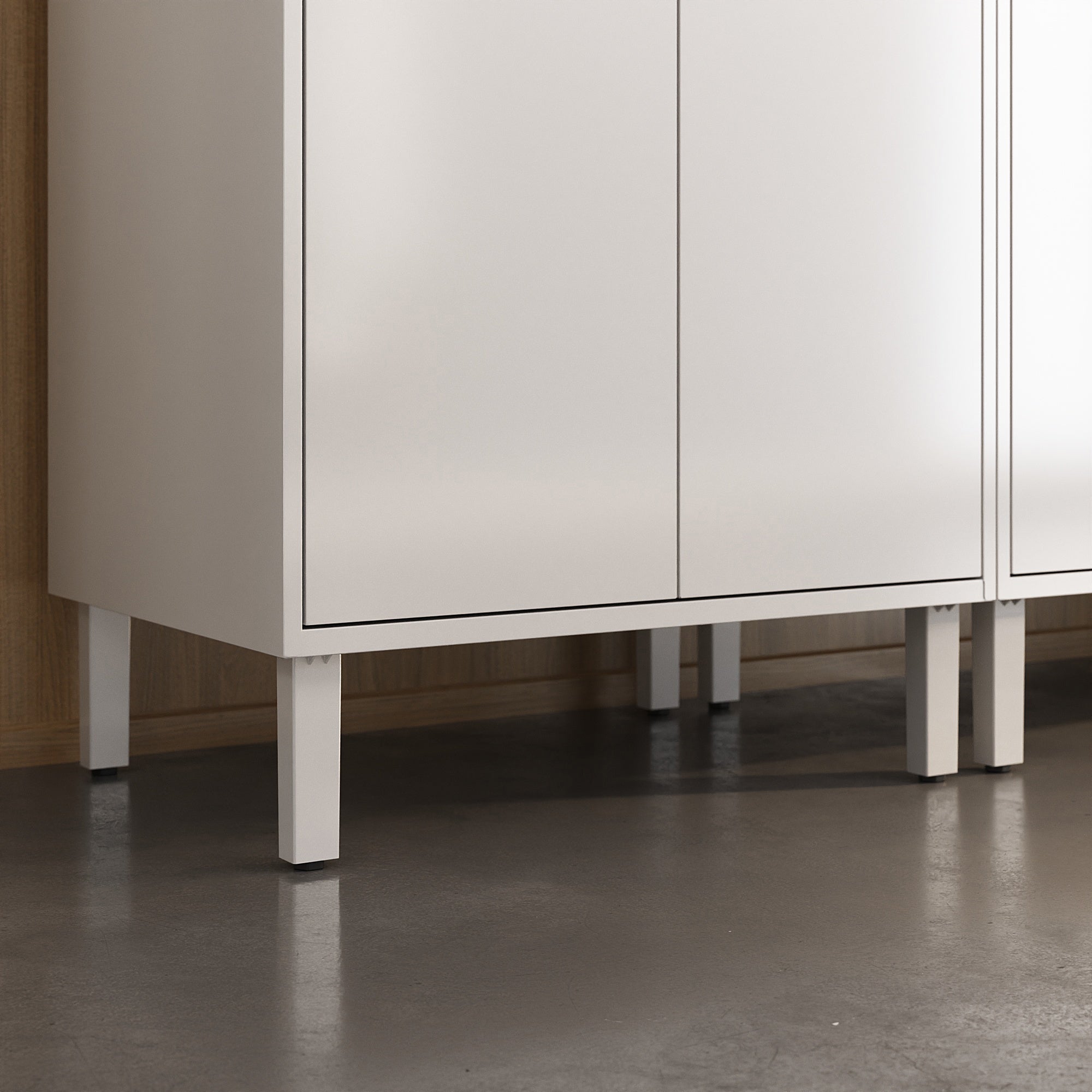 Base Kitchen Steel Cabinet/Cupboard with 3 Doors + 2 Drawers - Renova White Flat Pack DIY 10