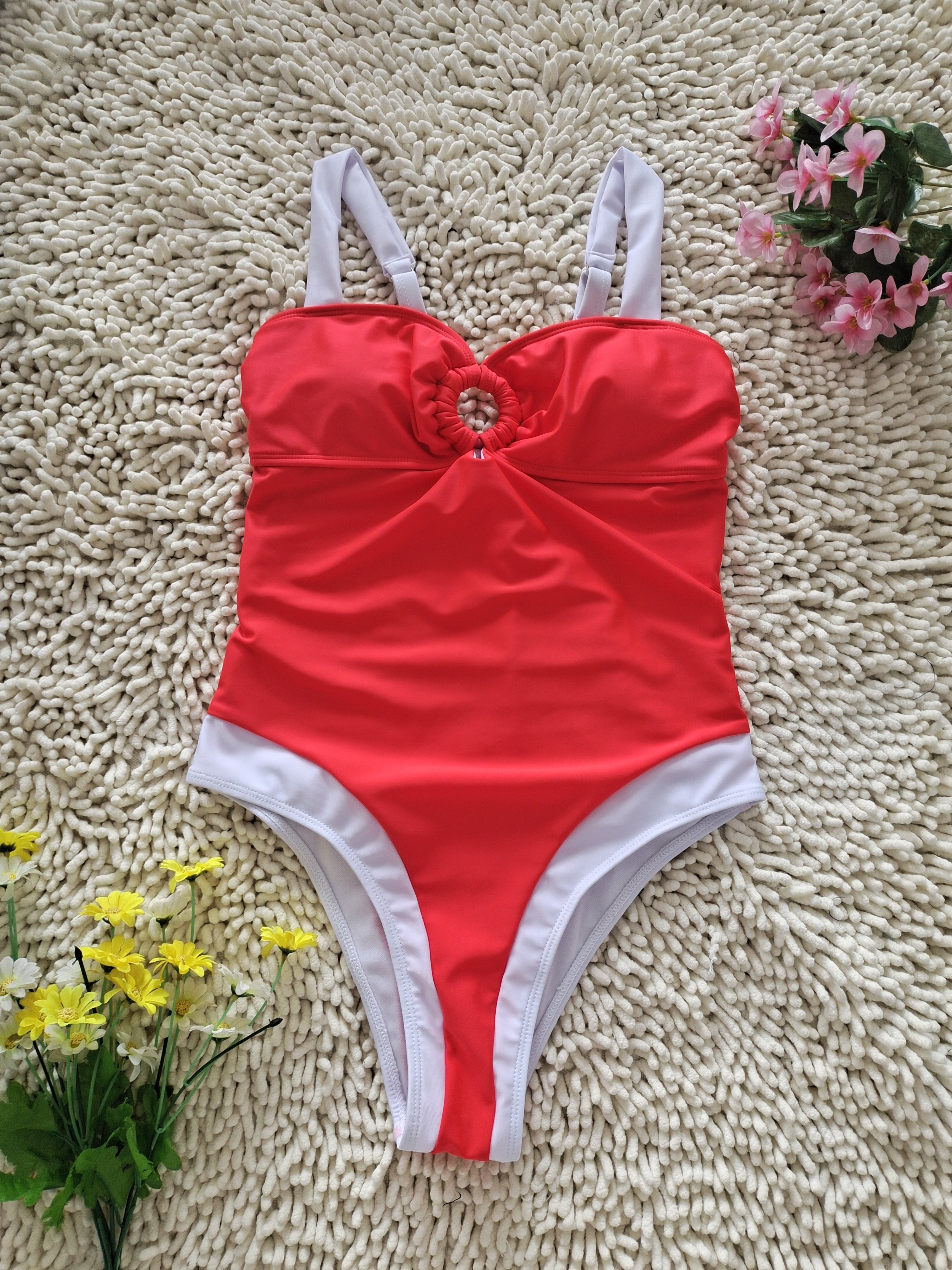 2026 New Exclusive Swimwear Women's Sexy Hollow Out One-piece Swimsuit Simple Premium Size XL 3