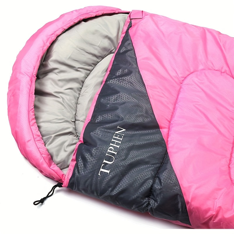 Rosy Four-Season Rectangular Sleeping Bag for Adults