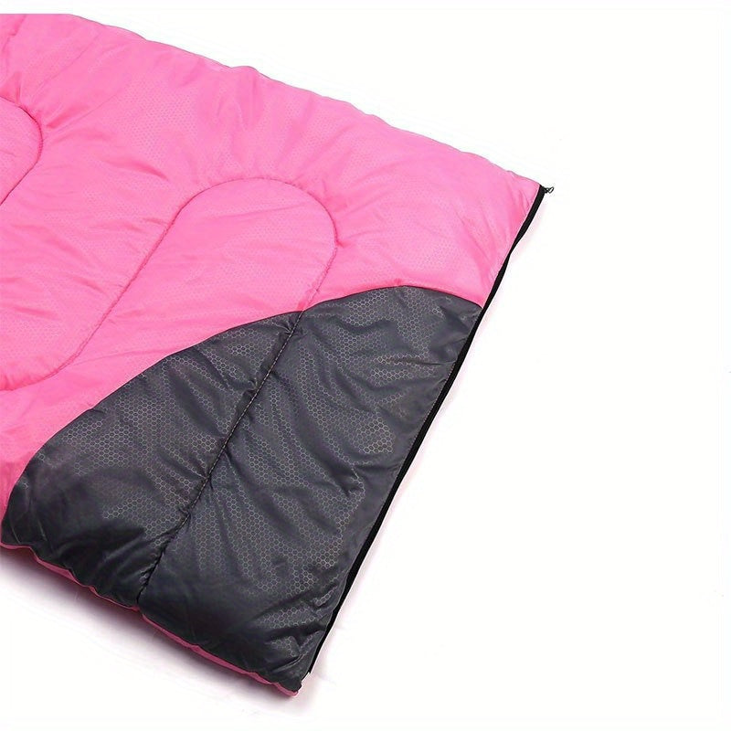 Rosy Four-Season Rectangular Sleeping Bag for Adults 4