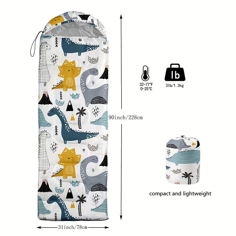 Dinosaur Camping Sleeping Bag Lightweight Warm Quilt 5