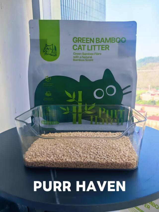 Purr Haven Green Bamboo Cat Litter | 10 Carton | 6 Packs Per Carton | 2.5kg Per Pack 3