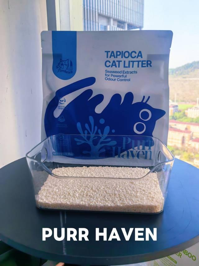 Purr Haven Tapioca Cat Litter | 1 Carton | 6 Packs Per Carton | 2.5kg Per Pack 3