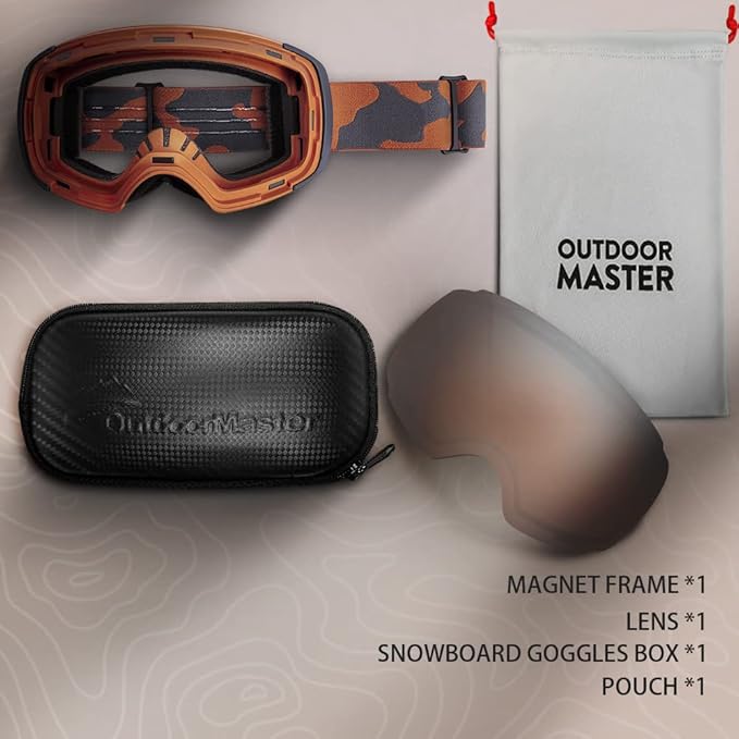 OutdoorMaster Ski Goggles PRO - Frameless, Interchangeable Lens 100% UV400 Protection Snow Goggles for Men & Women-OM-2 4