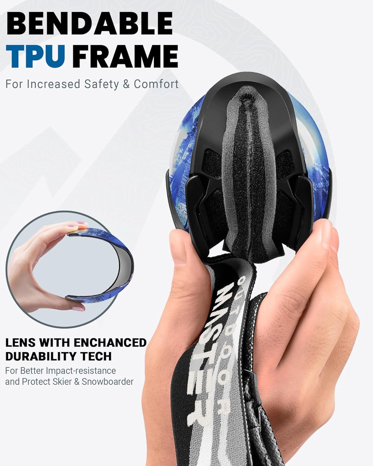 OutdoorMaster Ski Goggles with Cover Snowboard Snow Goggles OTG Anti-Fog -100% UV Protection-OM-18 5