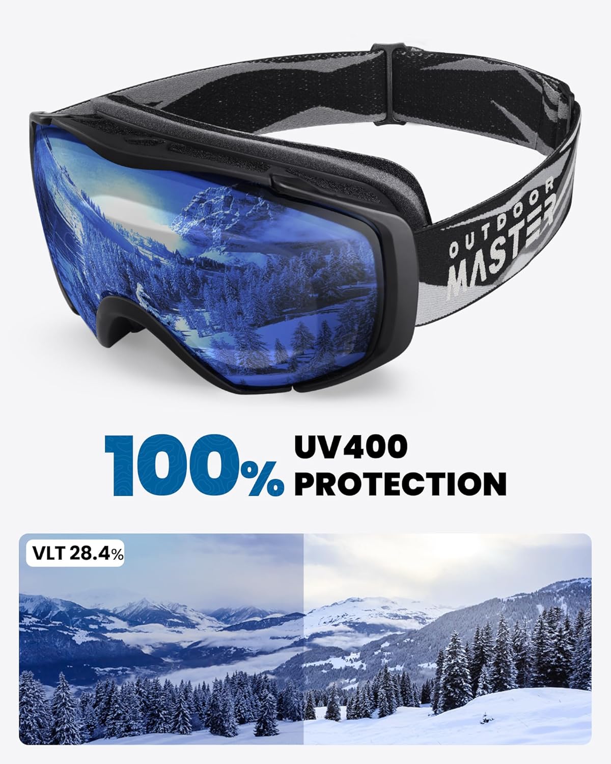 OutdoorMaster Ski Goggles with Cover Snowboard Snow Goggles OTG Anti-Fog -100% UV Protection-OM-18 6