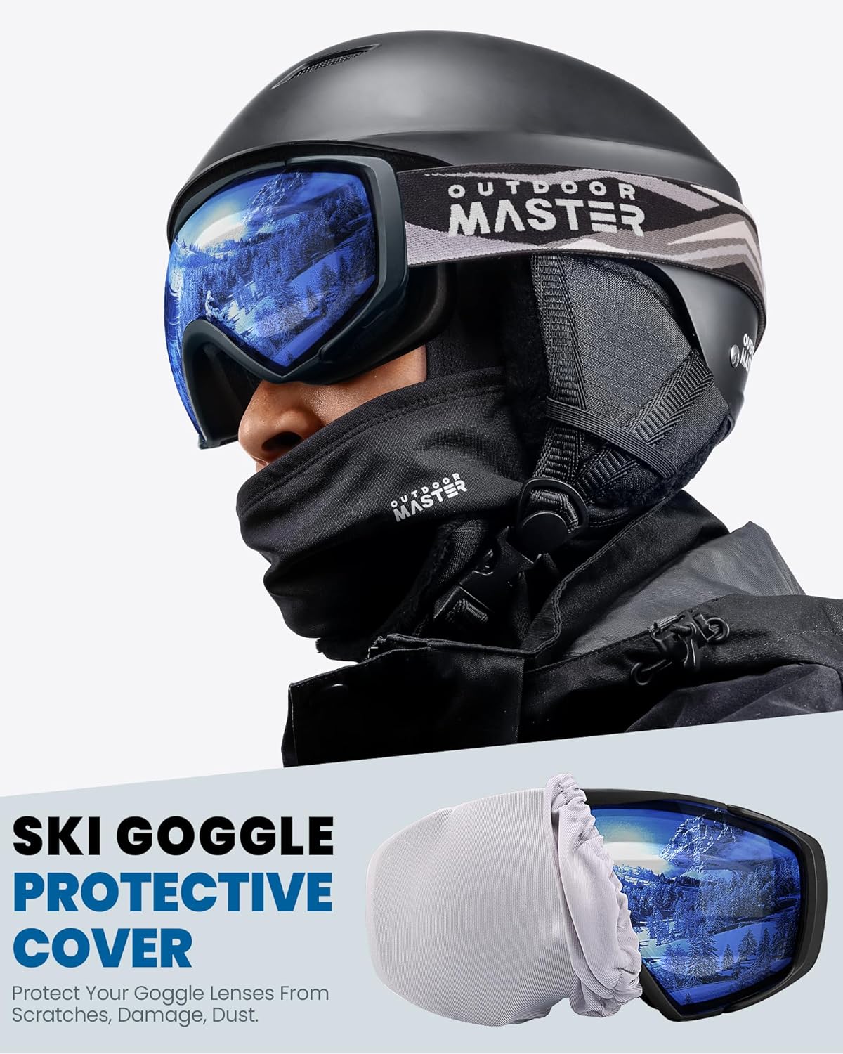 OutdoorMaster Ski Goggles with Cover Snowboard Snow Goggles OTG Anti-Fog -100% UV Protection-OM-18 7
