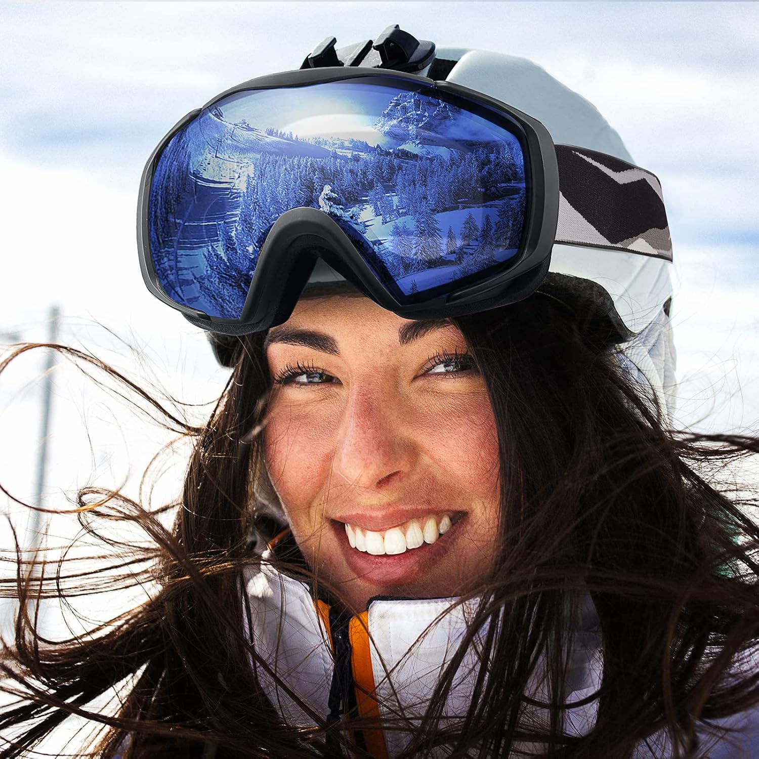 OutdoorMaster Ski Goggles with Cover Snowboard Snow Goggles OTG Anti-Fog -100% UV Protection-OM-18 8