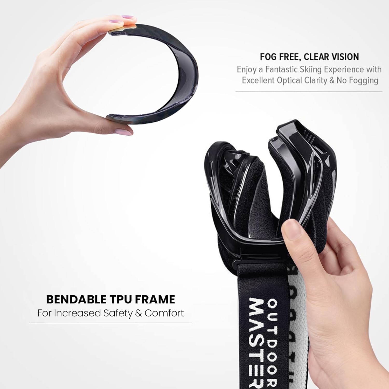 OutdoorMaster OTG Ski Goggles - Over Glasses Ski/Snowboard Goggles for Men, Women & Youth - 100% UV Protection-OM-5 5