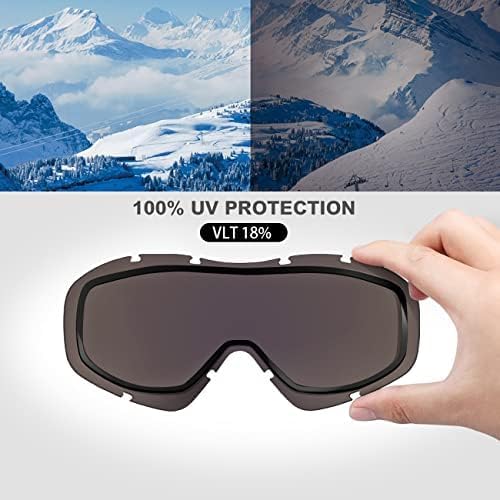 OutdoorMaster OTG Ski Goggles - Over Glasses Ski/Snowboard Goggles for Men, Women & Youth - 100% UV Protection-OM-5 6