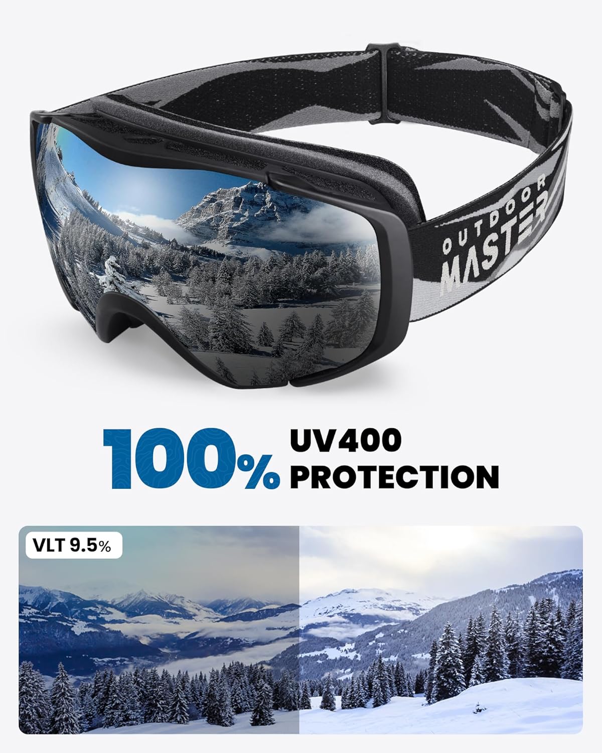 OutdoorMaster Ski Goggles with Cover Snowboard Snow Goggles OTG Anti-Fog -100% UV Protection-OM-18 6