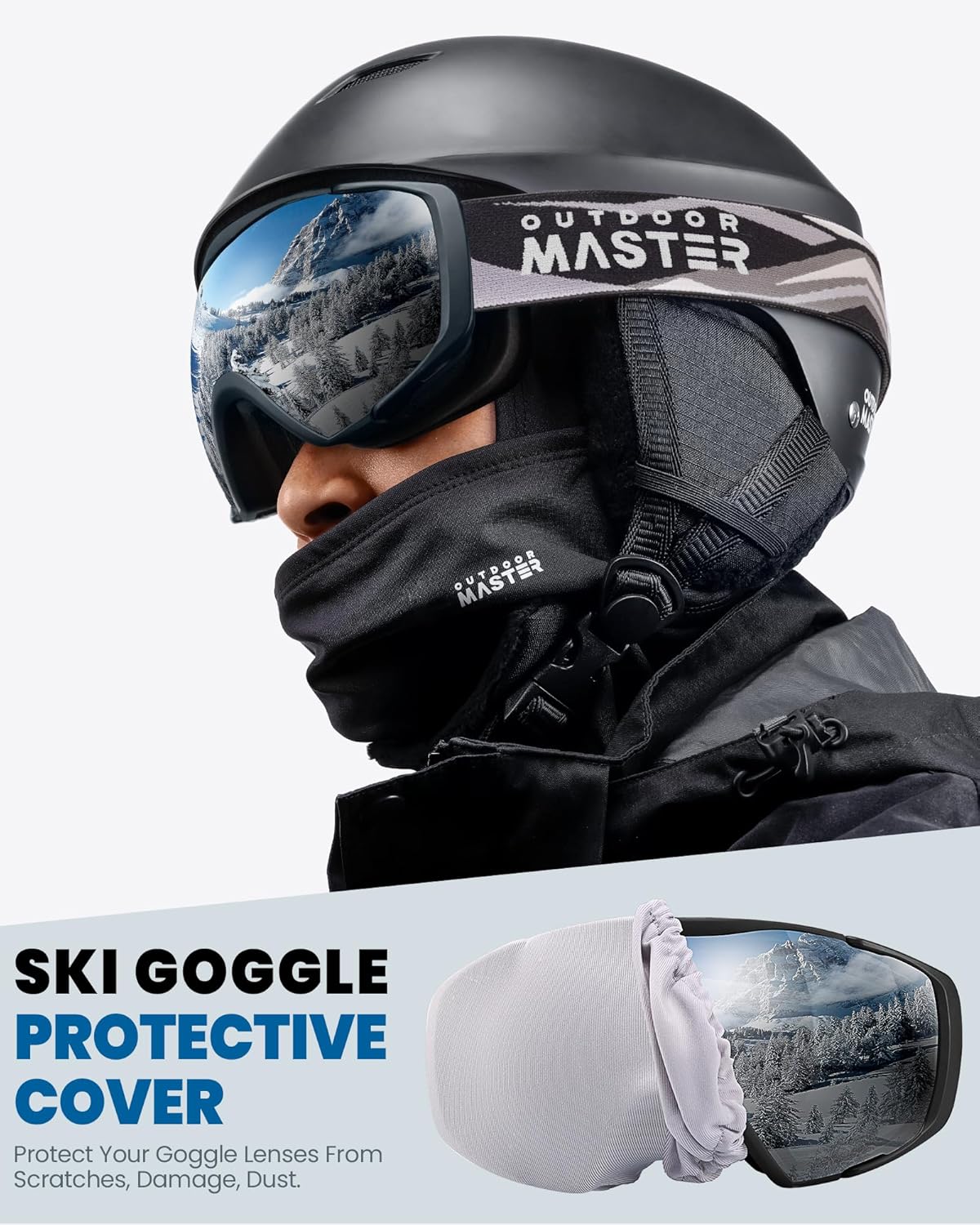 OutdoorMaster Ski Goggles with Cover Snowboard Snow Goggles OTG Anti-Fog -100% UV Protection-OM-18 7