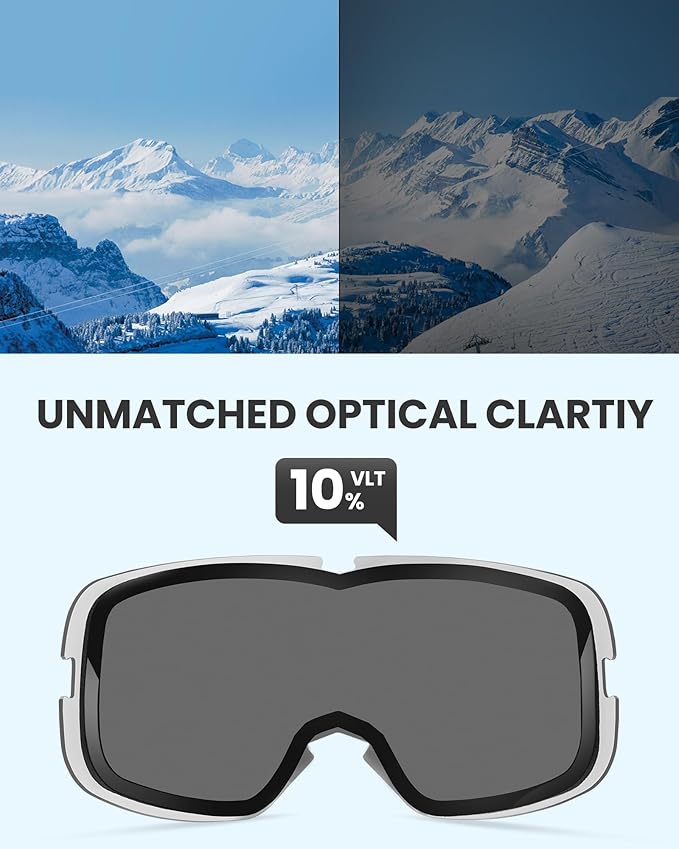 OutdoorMaster Owl Ski Goggles OTG, Snow Snowboard Goggles for Men Women Youth, Anti-Fog, 100% UV Protection-OM-72 3