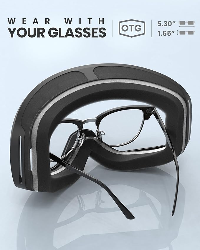 OutdoorMaster Owl Ski Goggles OTG, Snow Snowboard Goggles for Men Women Youth, Anti-Fog, 100% UV Protection-OM-72 6