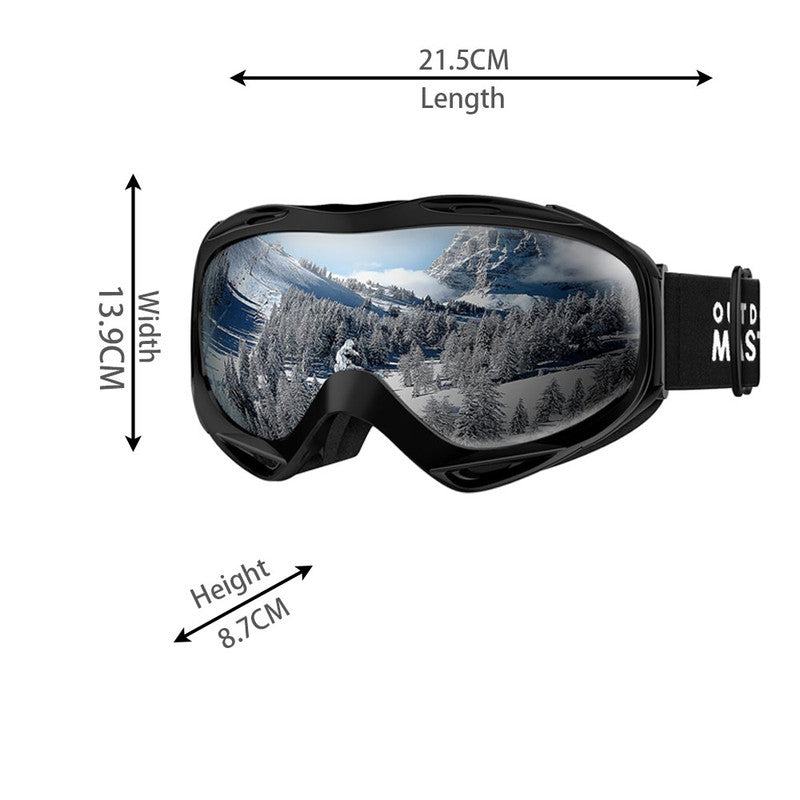 OutdoorMaster OTG Ski Goggles - Over Glasses Ski/Snowboard Goggles for Men, Women & Youth - 100% UV Protection-OM-5