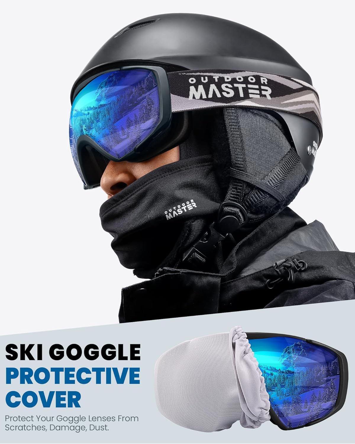 OutdoorMaster Ski Goggles with Cover Snowboard Snow Goggles OTG Anti-Fog -100% UV Protection-OM-18 7