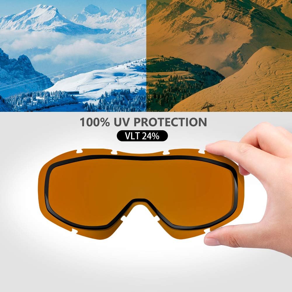 OutdoorMaster OTG Ski Goggles - Over Glasses Ski/Snowboard Goggles for Men, Women & Youth - 100% UV Protection-OM-5 4