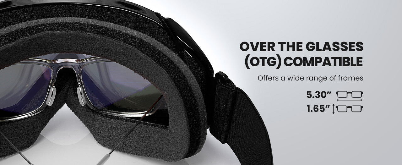 OutdoorMaster OTG Ski Goggles - Over Glasses Ski/Snowboard Goggles for Men, Women & Youth - 100% UV Protection-OM-5 13