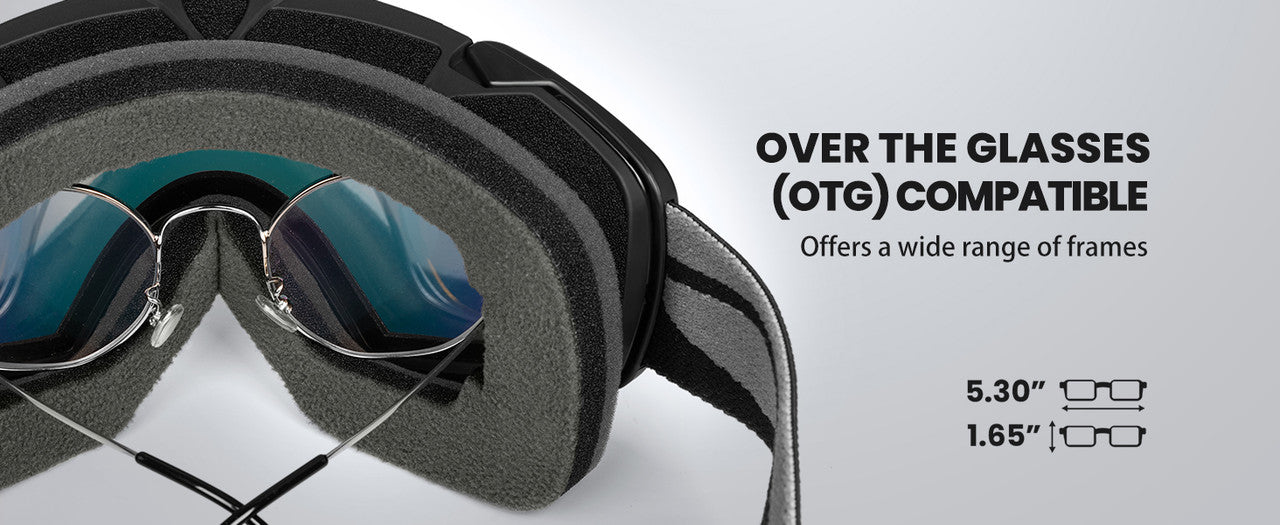 OutdoorMaster Ski Goggles with Cover Snowboard Snow Goggles OTG Anti-Fog -100% UV Protection-OM-18 12