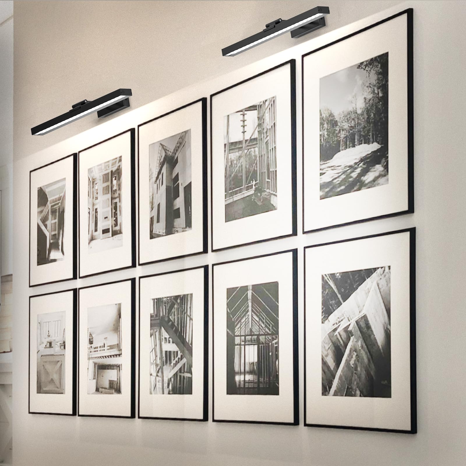 Picture Light Battery Operated, 16in Wireless Art Light for Paintings Color Temperature Adjustable Dimmable Battery Picture Light with Remote Control for Gallery Dartboard Art Bedroom Bathroom 7