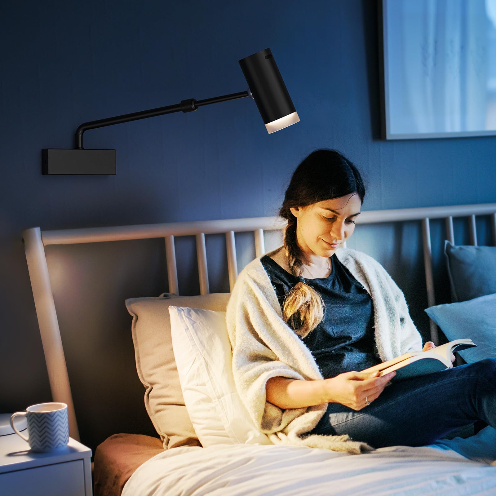 Rechargeable Picture Light with Remote Control, Adjustable Wall Sconce, 4000mAh Battery, Dimmable LED Art Light for Gallery, Bedroom & Bathroom 7