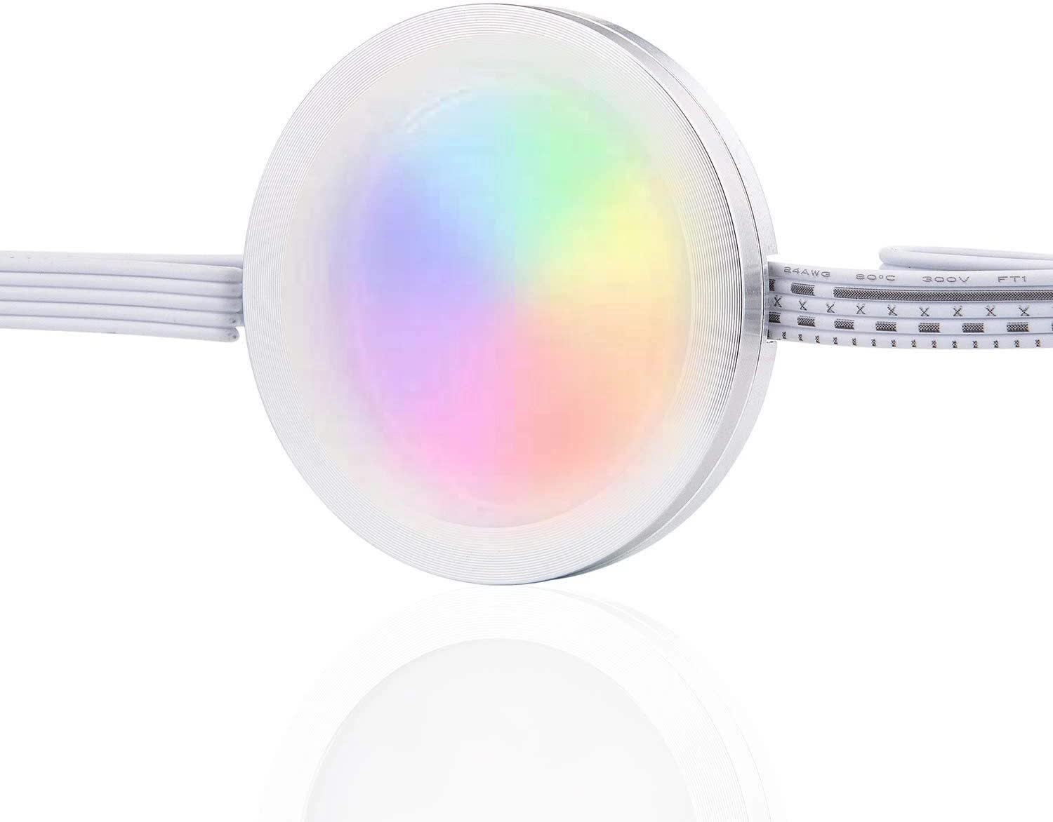 Under Counter LED Light Kit, RGBWW Under Cabinet Lighting, 10 Packs Colored Cabinet Lights with Wireless 40-Key IR Dimmable Remote Control (10 Lights) 3