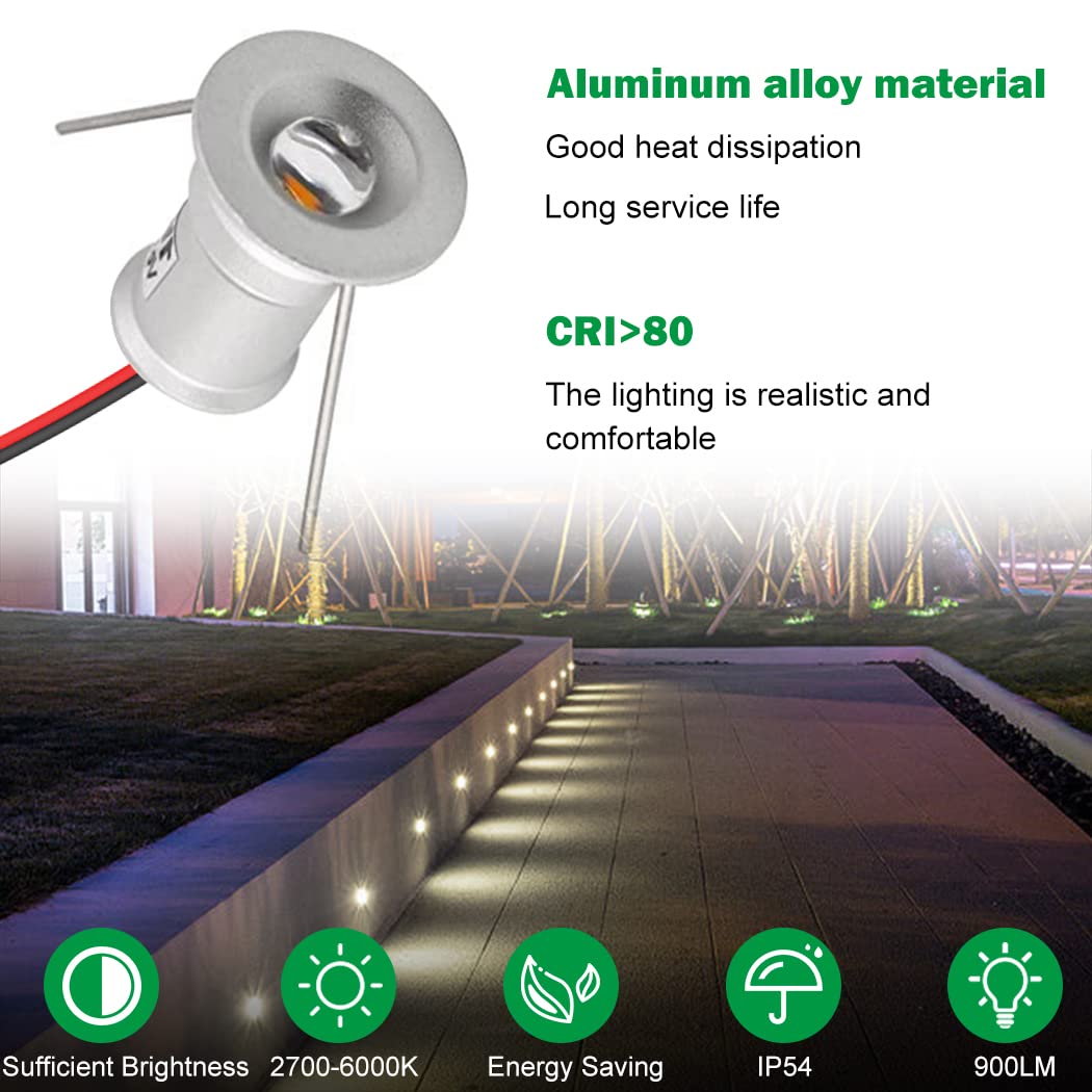 LED Small Recessed Ceiling Lights Spot Lights Downlights,IP54 Ceiling Ultra Slim 9 Pack,Small Spot Lamp with Hardwired for Kitchen,Stairs,Hallway,DIY Lighting,Bookshelf (6000K Daylight White) 7