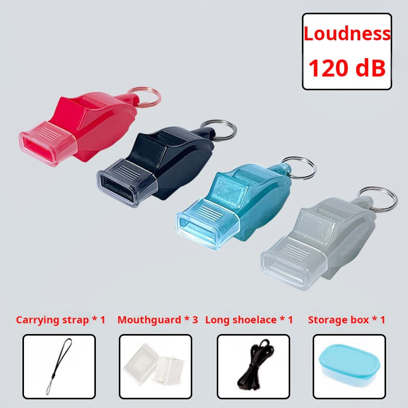 100 Pack Pea-less Plastic Whistles with Lanyards, Loud Crisp Sound Sports Whistle for Coaches, Referees & Officials, Durable Lightweight Outdoor Training Equipment