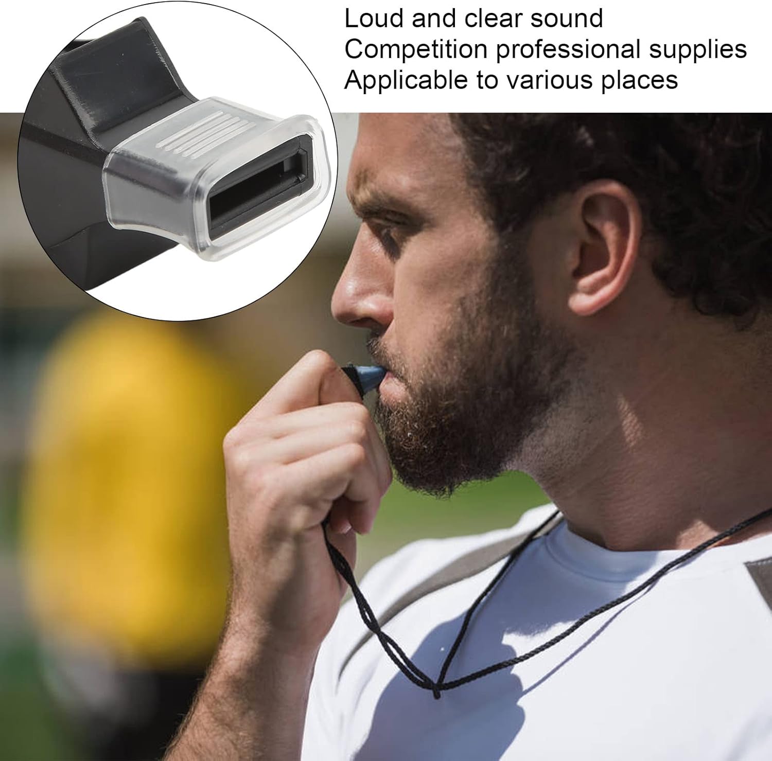 100 Pack Pea-less Plastic Whistles with Lanyards, Loud Crisp Sound Sports Whistle for Coaches, Referees & Officials, Durable Lightweight Outdoor Training Equipment 4