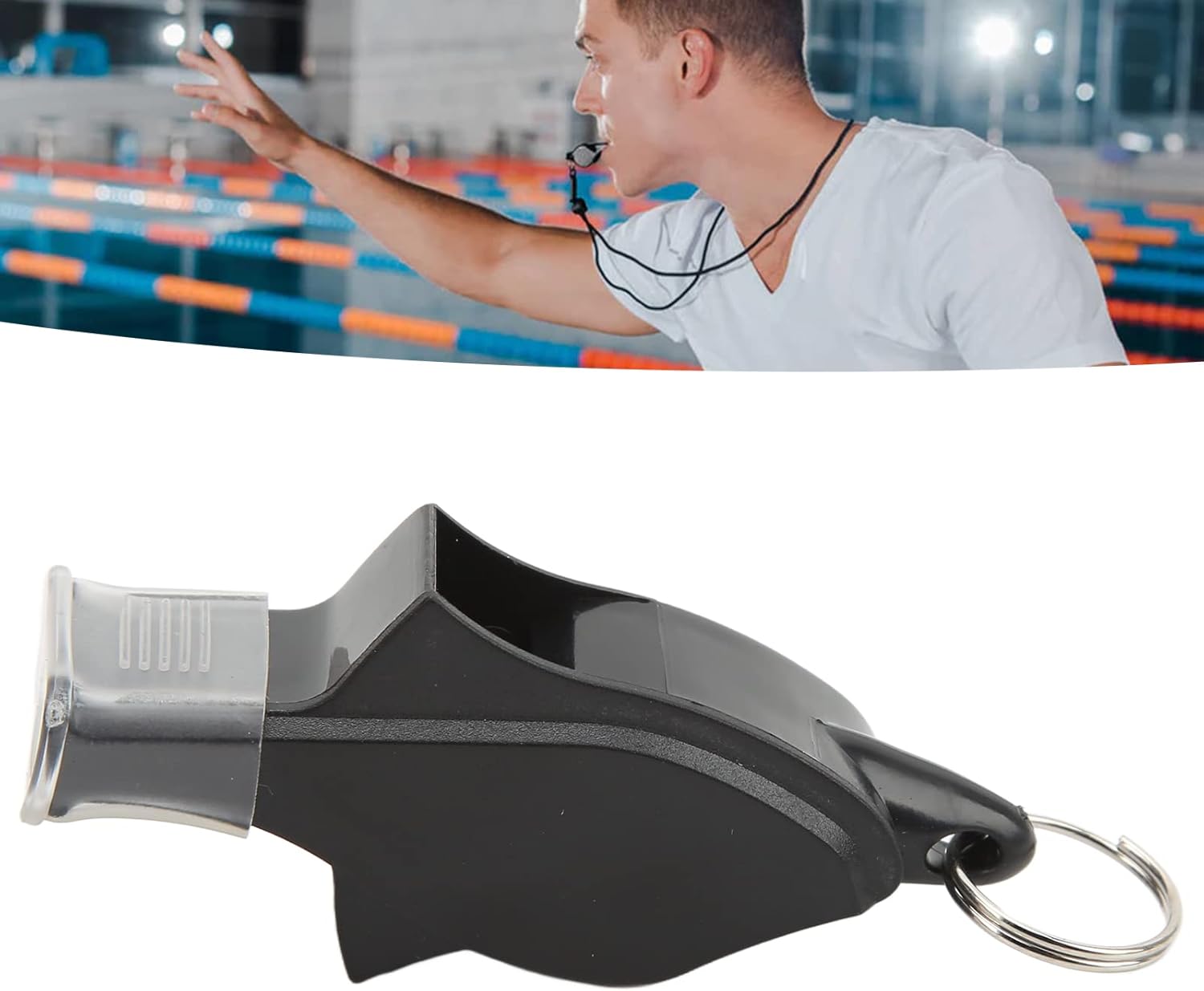 100 Pack Pea-less Plastic Whistles with Lanyards, Loud Crisp Sound Sports Whistle for Coaches, Referees & Officials, Durable Lightweight Outdoor Training Equipment 5