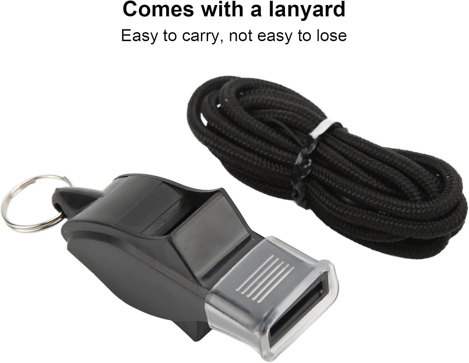 100 Pack Pea-less Plastic Whistles with Lanyards, Loud Crisp Sound Sports Whistle for Coaches, Referees & Officials, Durable Lightweight Outdoor Training Equipment 6