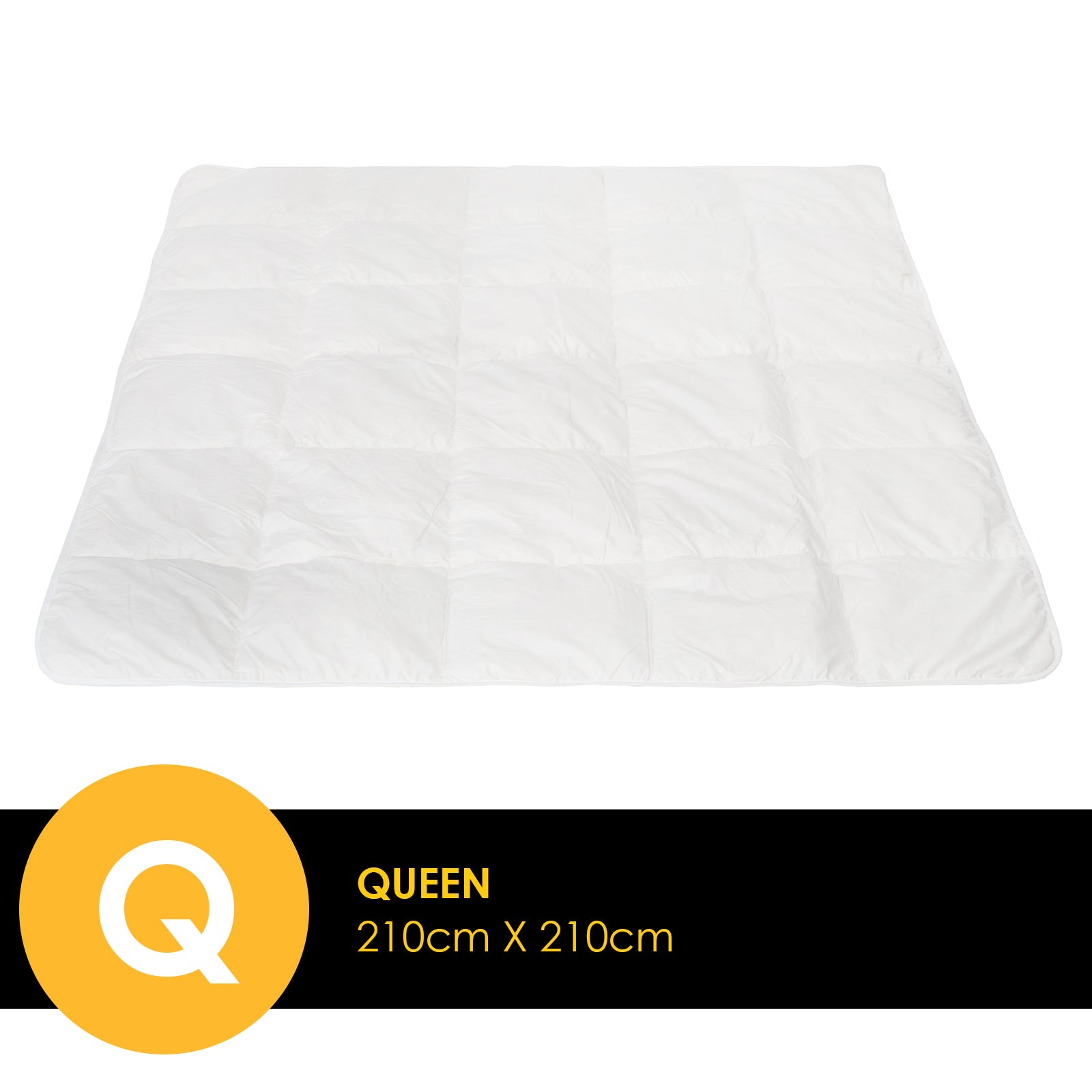 Casa Decor Silk Touch Quilt 360GSM All Seasons Antibacterial Hypoallergenic - Queen - White 4