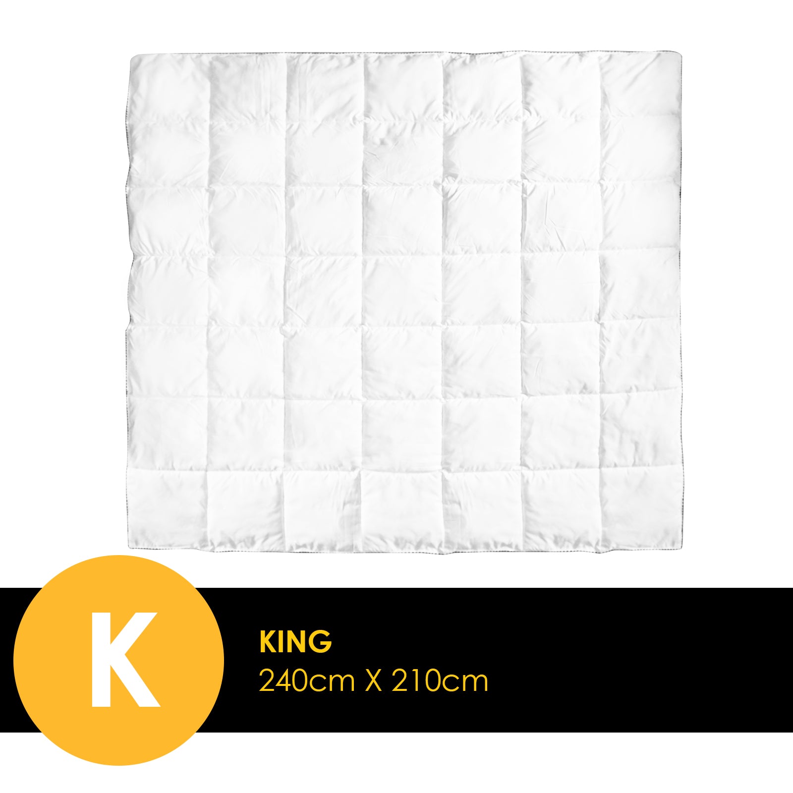 Royal Comfort Bamboo Blend Quilt 250GSM Luxury  Duvet 100% Cotton Cover - King - White 3