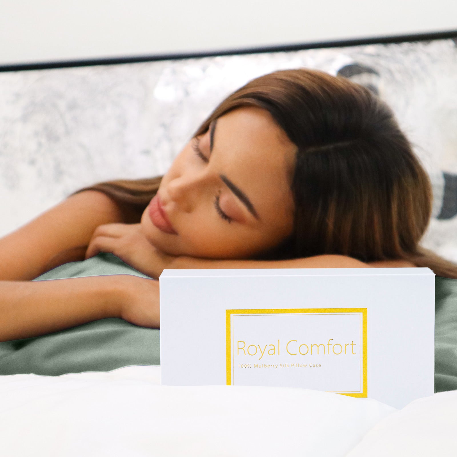 Royal Comfort Pure Silk Pillow Case 100% Mulberry Silk Hypoallergenic Pillowcase - Sage 5