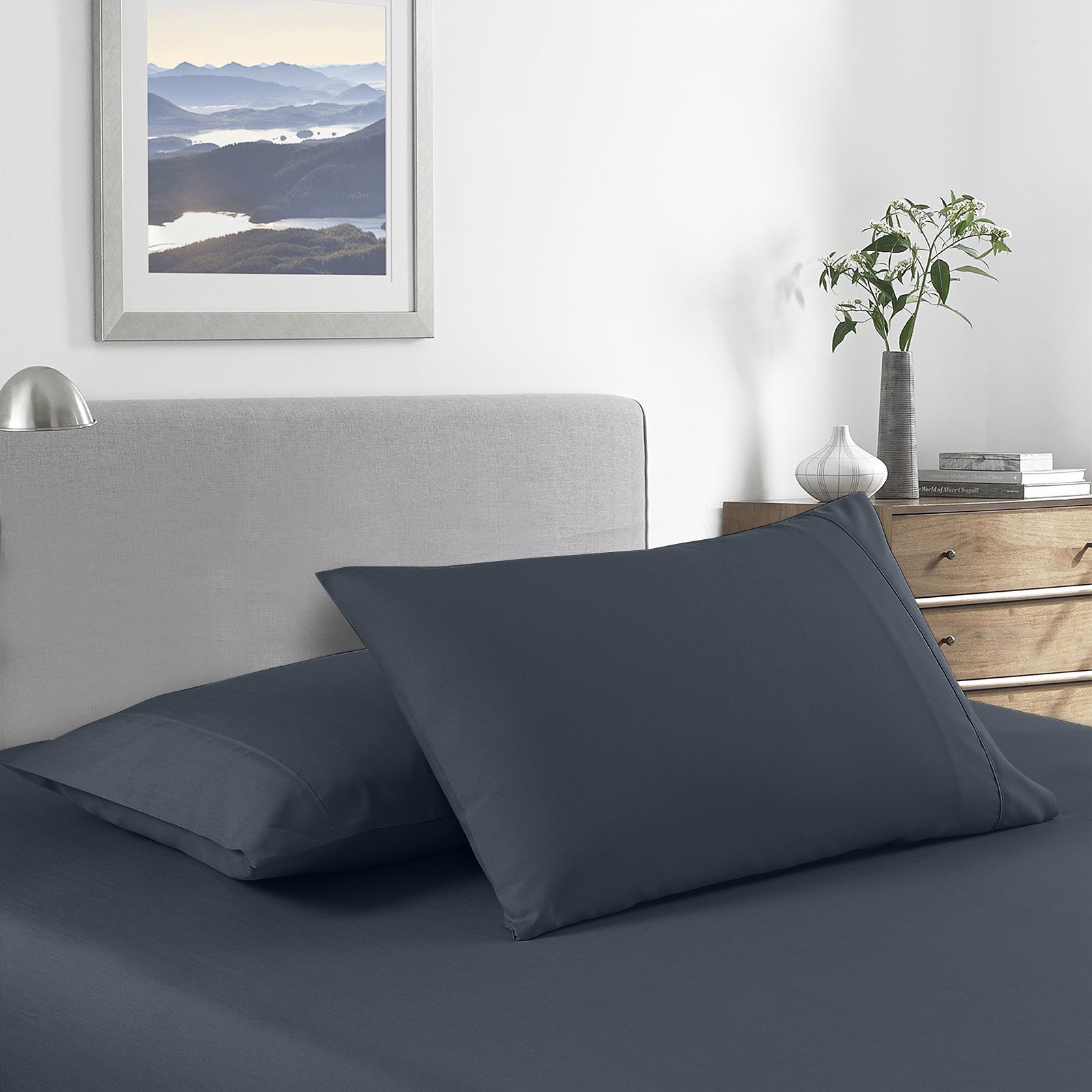 Royal Comfort 2000 Thread Count Bamboo Cooling Sheet Set Ultra Soft Bedding - King - Charcoal 3
