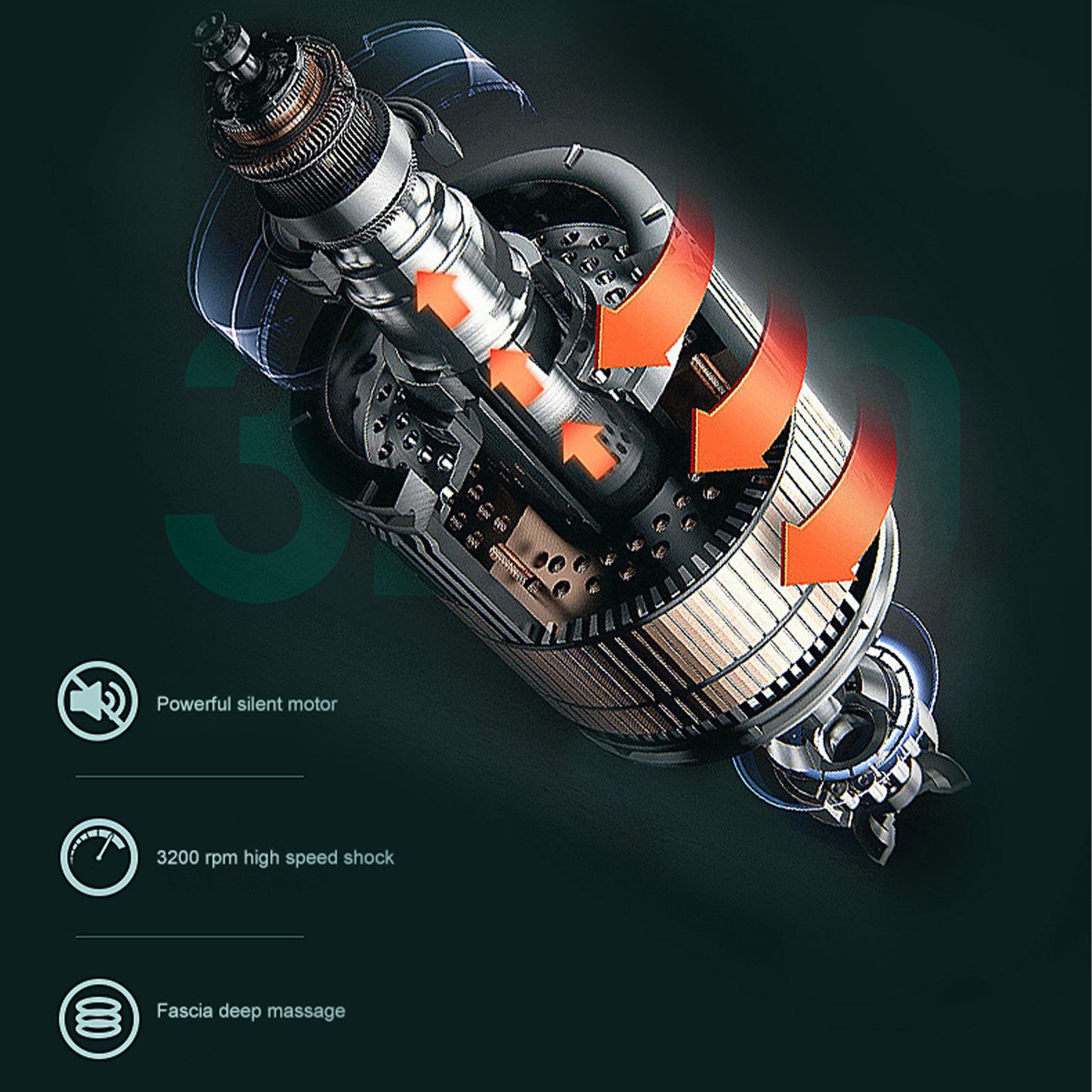 FitSmart LCD Display Mini Vibration Therapy Massage Device Black 3