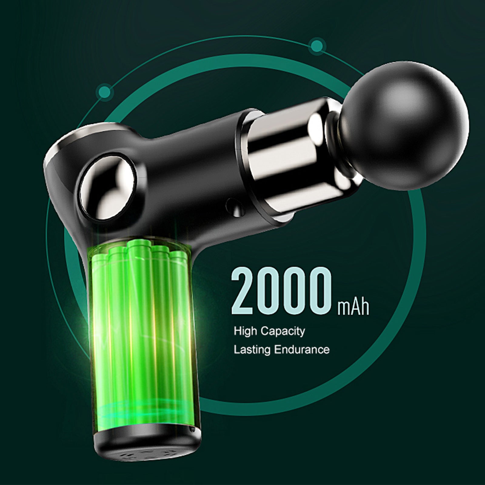 FitSmart LCD Display Mini Vibration Therapy Massage Device Black 5