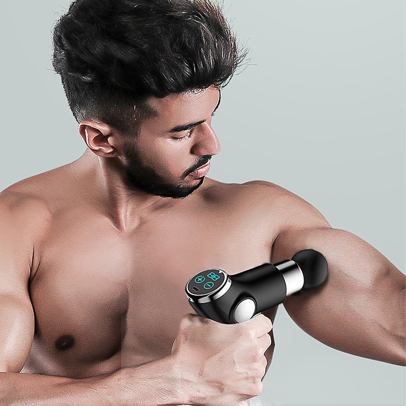 FitSmart LCD Display Mini Vibration Therapy Massage Device Black 9