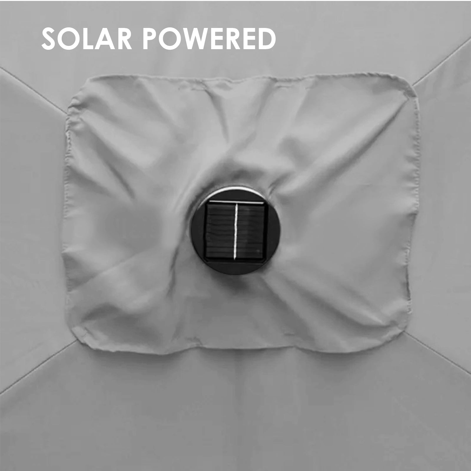 Arcadia Furniture Umbrella 3 Metre Umbrella with Solar LED Lights Garden Yard - Grey 10