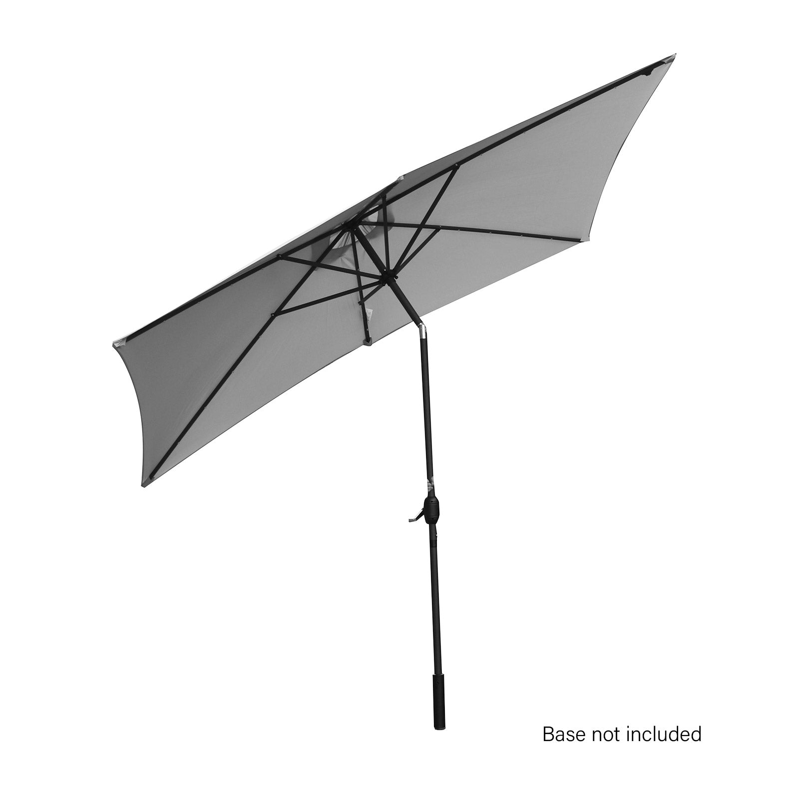 Arcadia Furniture Umbrella 3 Metre Umbrella with Solar LED Lights Garden Yard - Grey 8