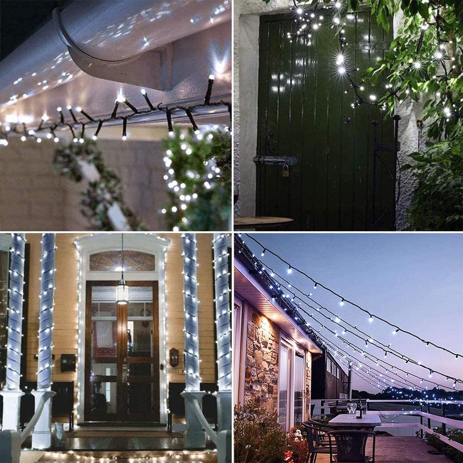 Milano Decor Outdoor LED Plug In Fairy Lights - White - 200 Lights 7