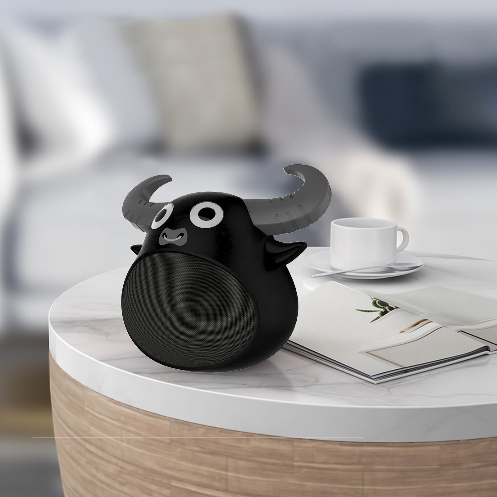 Fitsmart Bluetooth Animal Face Speaker Portable Wireless Stereo Sound - Black 3